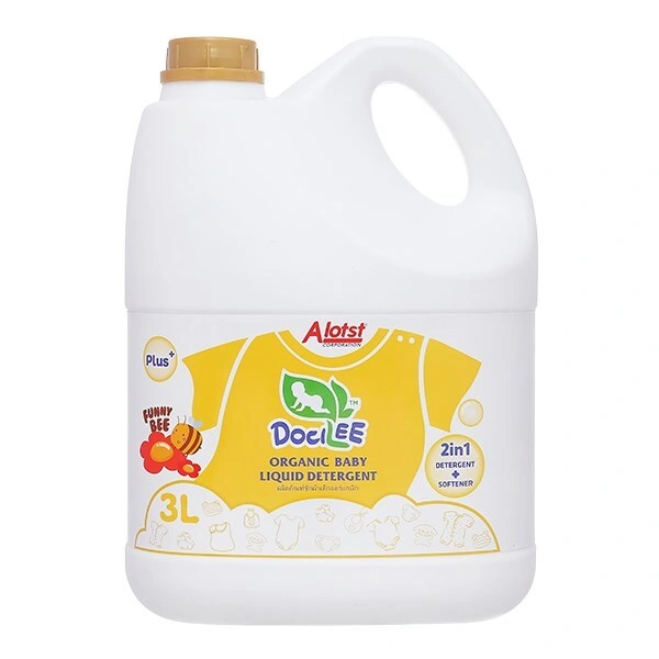 Combo 2 nước giặt xả quần áo cho bé Docilee Organic - Funny Bee hương mật ong và phấn thơm can 3 lít 2