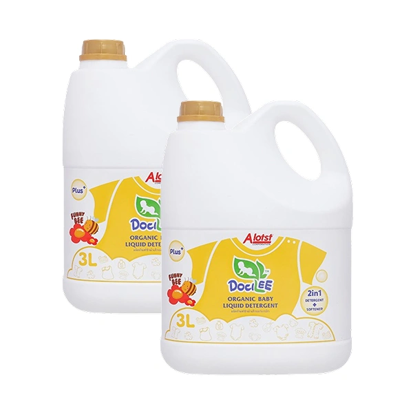 Combo 2 can nước giặt xả Docilee hương mật ong và phấn thơm