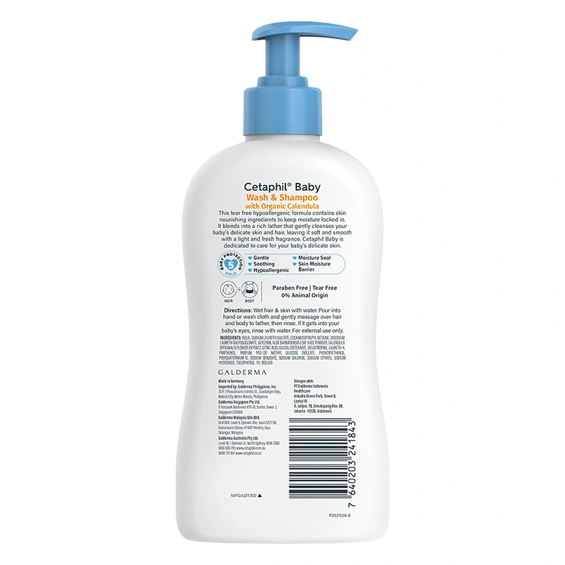 Combo 2 sữa tắm & gội 2in1 cho bé Cetaphil Baby chiết xuất hoa cúc hữu cơ 400 ml (mọi độ tuổi) - Giao bao bì ngẫu nhiên 4