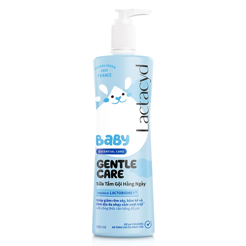 Combo 2 sữa tắm & gội 2in1 cho bé Lactacyd Gentle Care hương dịu nhẹ 500 ml (mọi độ tuổi) - Giao bao bì ngẫu nhiên 3