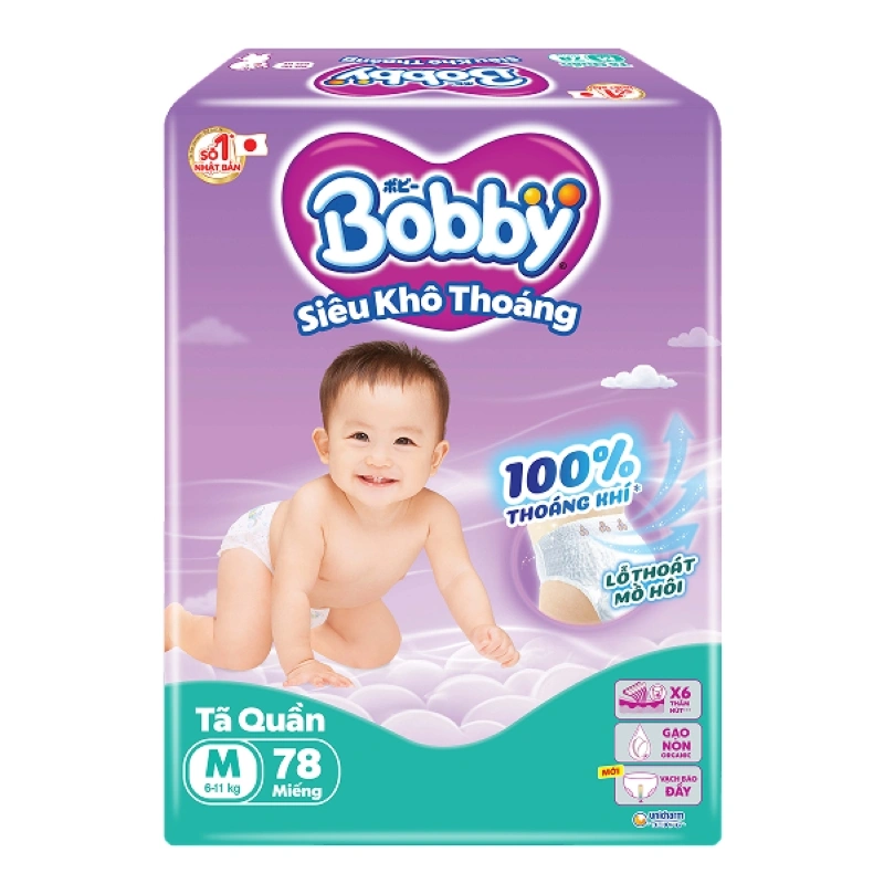 Combo 4 tã quần Bobby size M 78 miếng/bịch (6 - 11 kg) - Giao bao bì ngẫu nhiên 19
