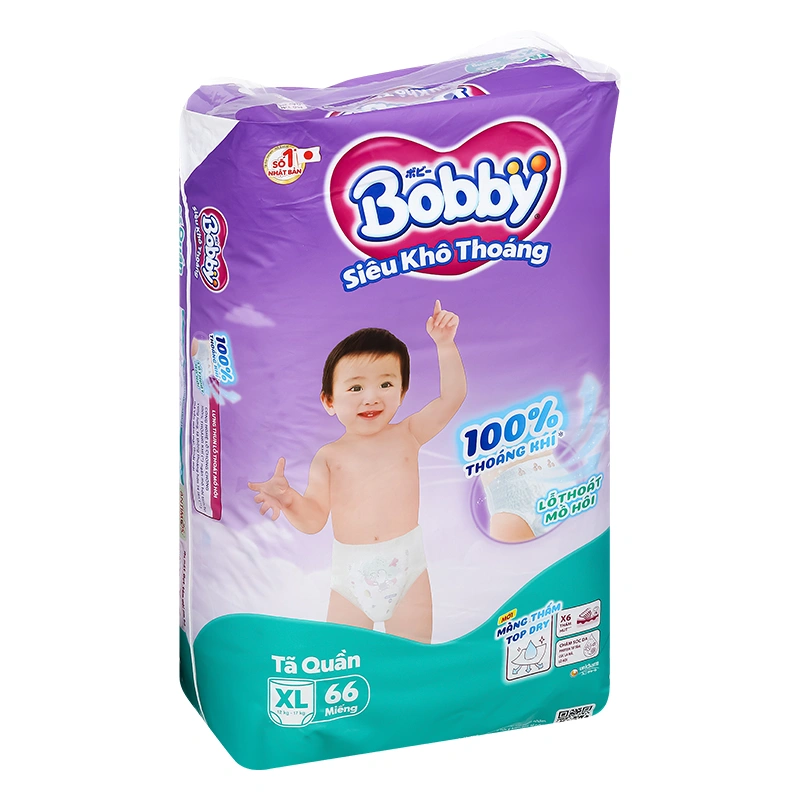 Combo 4 tã quần Bobby size XL 66 miếng/bịch (12 - 17 kg) - Giao bao bì ngẫu nhiên 21