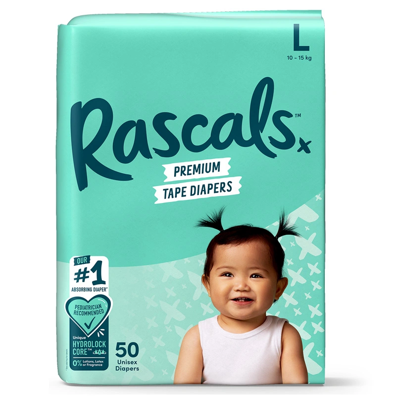 Combo 3 tã dán Rascals size L 50 miếng (10 - 15 kg) - Giao bao bì ngẫu nhiên 3