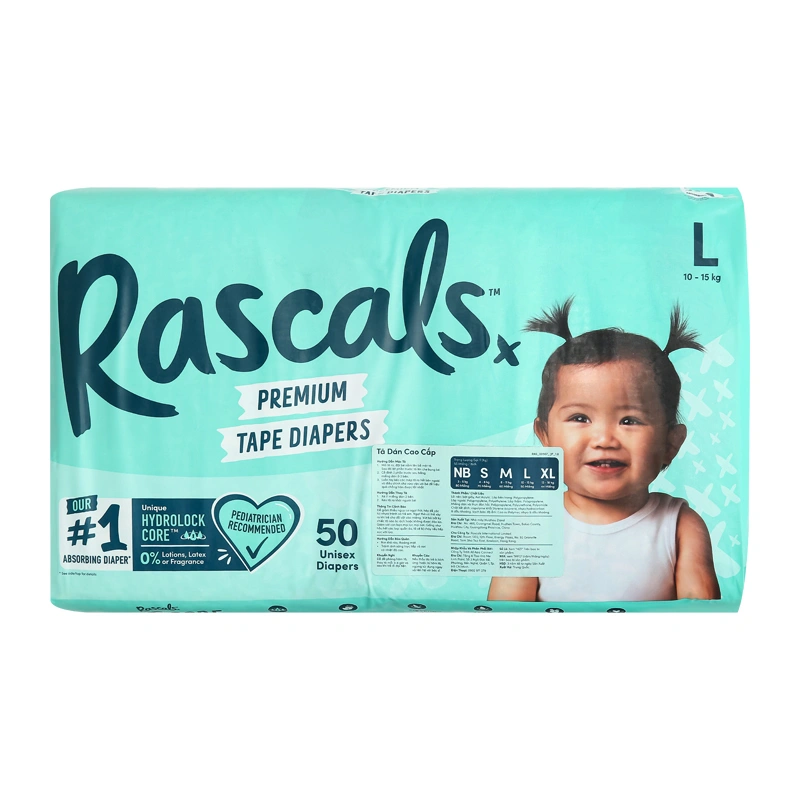 Combo 3 tã dán Rascals size L 50 miếng (10 - 15 kg) - Giao bao bì ngẫu nhiên 4