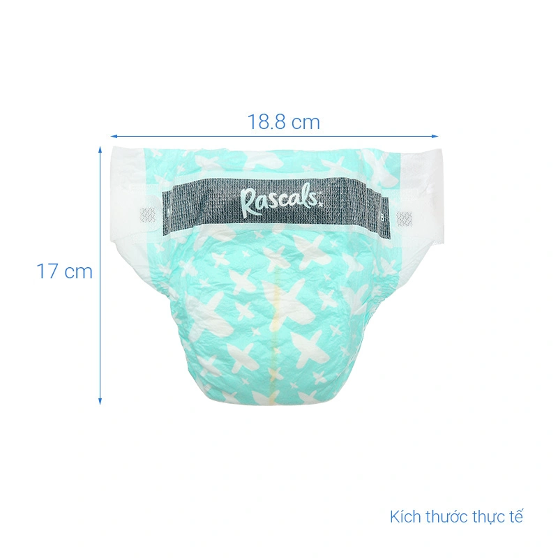 Combo 3 tã dán Rascals size NB 80 miếng/bịch (3 - 5 kg) - Giao bao bì ngẫu nhiên 9