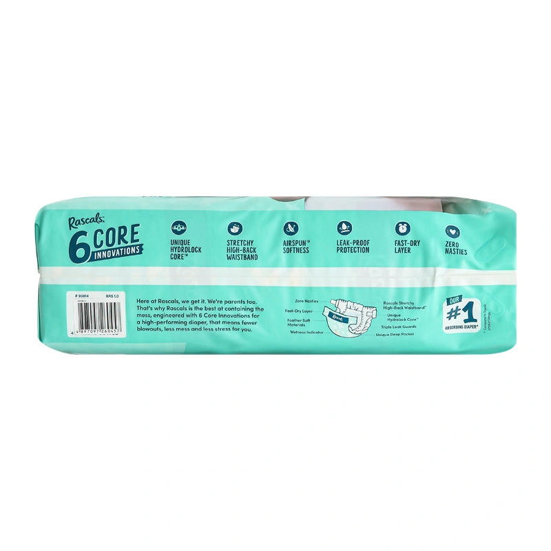 Combo 3 tã dán Rascals size S 70 miếng/bịch (4 - 8 kg) - Giao bao bì ngẫu nhiên 6