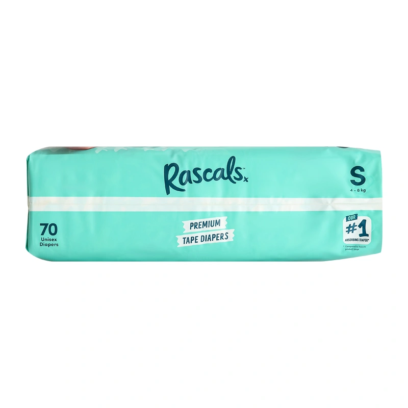 Combo 3 tã dán Rascals size S 70 miếng/bịch (4 - 8 kg) - Giao bao bì ngẫu nhiên 7