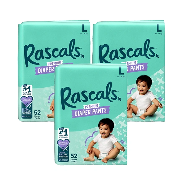Combo 3 tã quần Rascals size L - Giao bao bì ngẫu nhiên