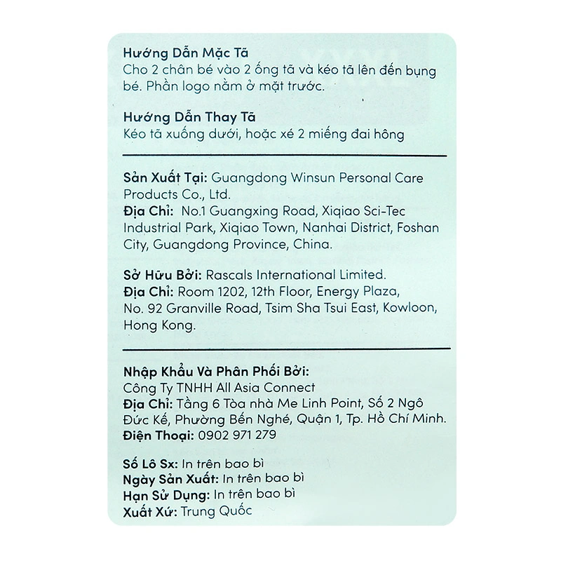 Combo 3 tã quần Rascals size M 58 miếng/bịch (6 - 11 kg) - Giao bao bì ngẫu nhiên 15