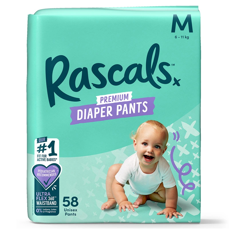 Combo 3 tã quần Rascals size M 58 miếng/bịch (6 - 11 kg) - Giao bao bì ngẫu nhiên 3