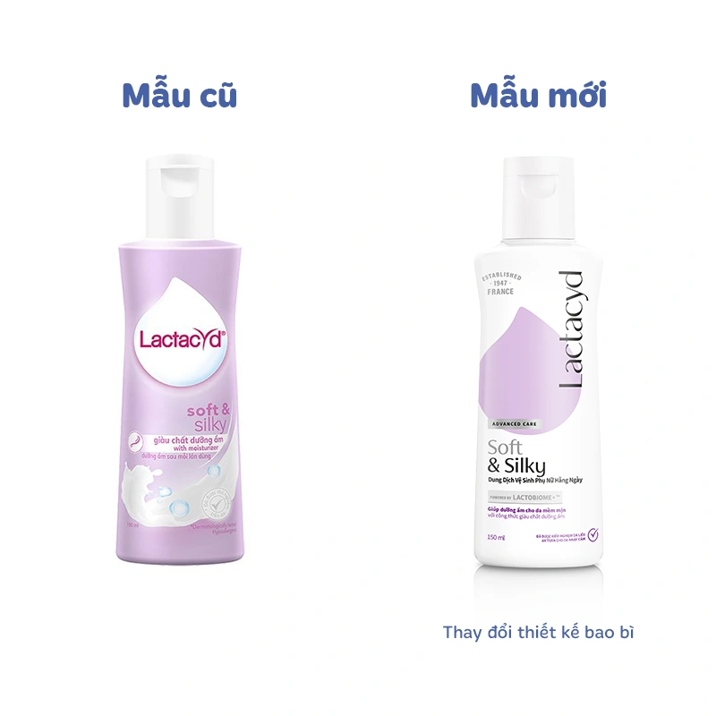 Dung dịch vệ sinh phụ nữ Lactacyd Soft & Silky hương dịu nhẹ 150 ml - Giao bao bì ngẫu nhiên 2