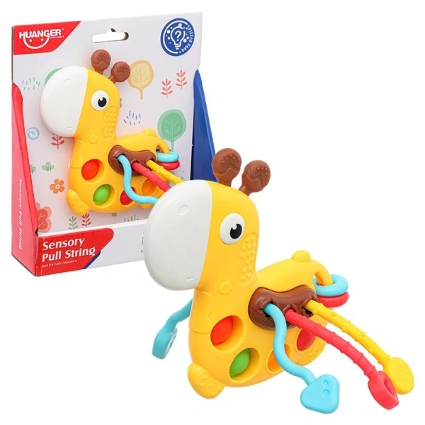 Đồ chơi lục lạc hươu cao cổ kéo dây Huanger HE0196