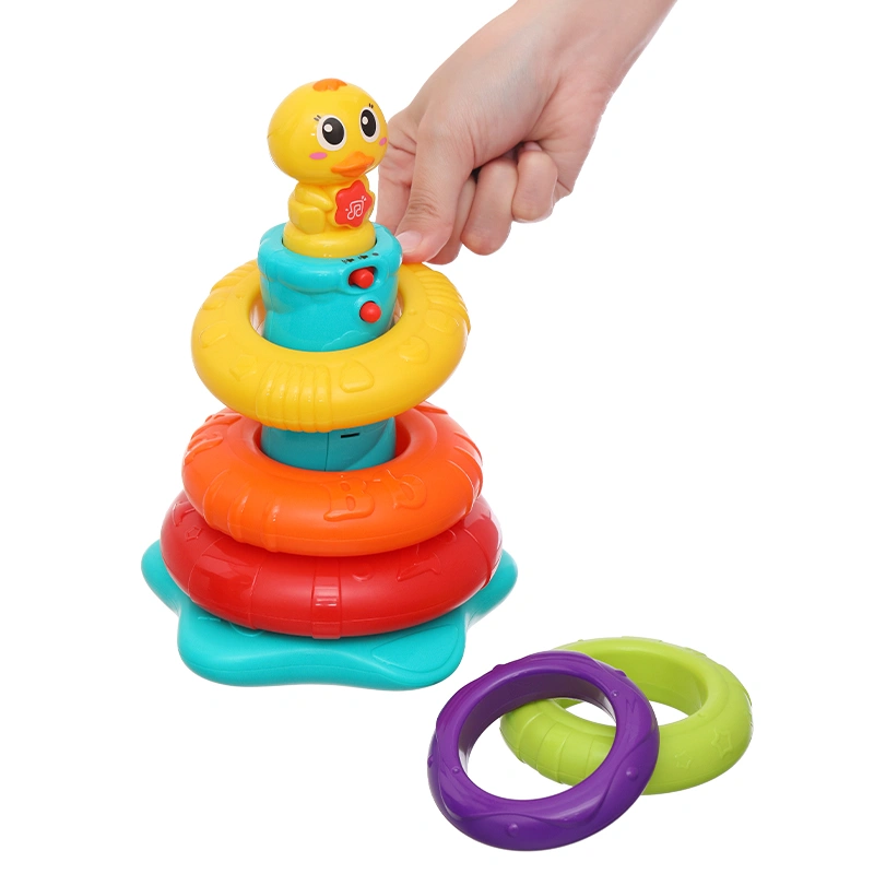 Đồ chơi tháp cầu vồng xếp chồng hình vịt con Hola 2101 13