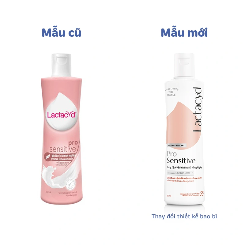Dung dịch vệ sinh phụ nữ Lactacyd Pro Sensitive hương dịu nhẹ 250 ml - Giao bao bì ngẫu nhiên 2