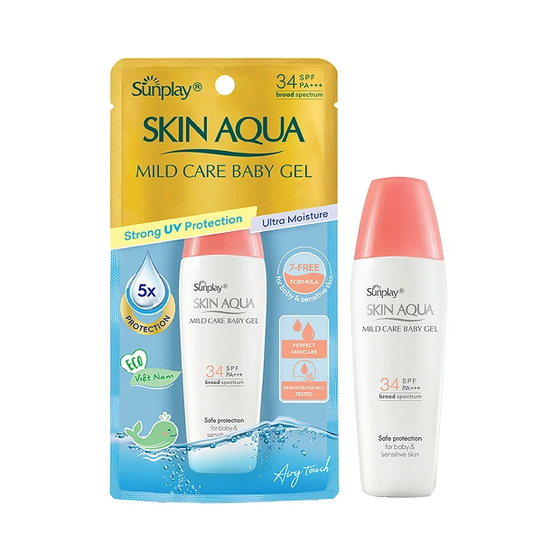 Gel chống nắng Sunplay Skin Aqua Mild Care Baby Gel SPF 34 PA+++ 25g 1