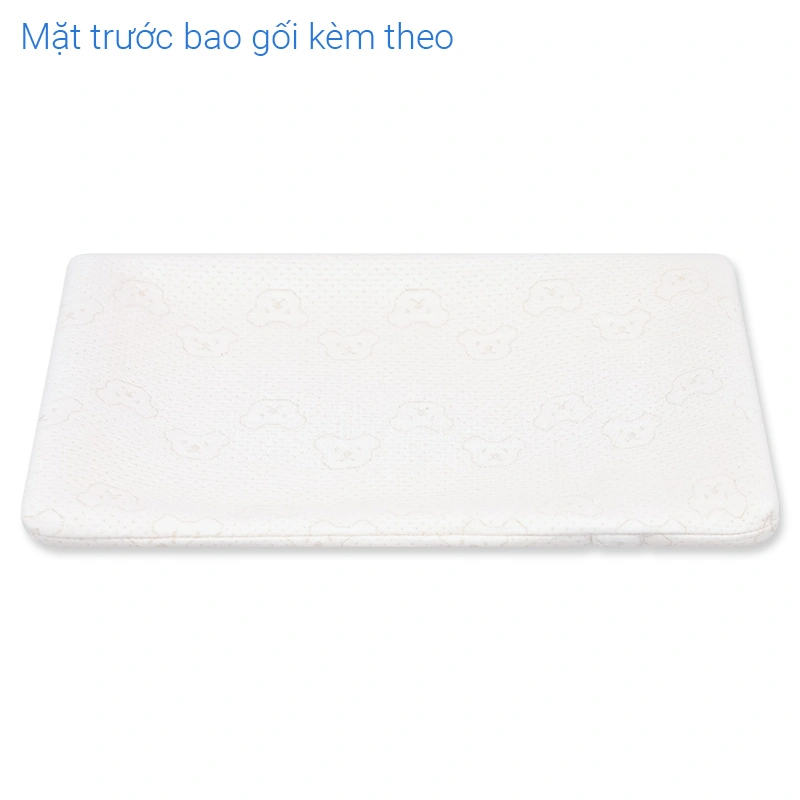 Gối chống bẹp đầu waffle cotton Piumie Air Feeling 35x25x2.5 cm - Gấu (từ 0 tháng) 7