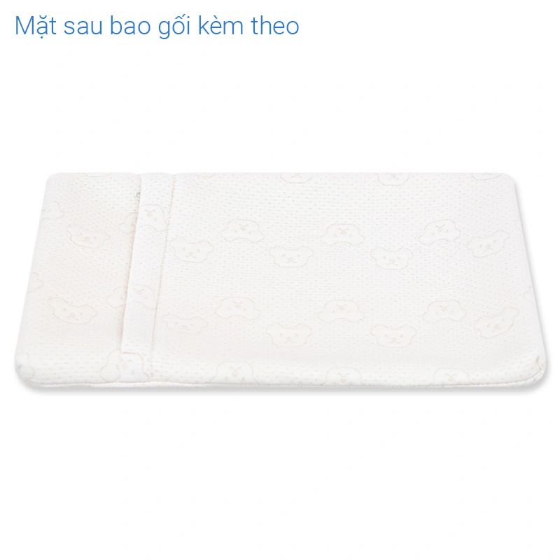 Gối chống bẹp đầu waffle cotton Piumie Air Feeling 35x25x2.5 cm - Gấu (từ 0 tháng) 8