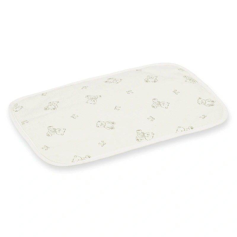 Gối lưới waffle cotton Piumie thoáng khí 25x38 cm - Gấu nơ hồng (từ 0 tháng) 9