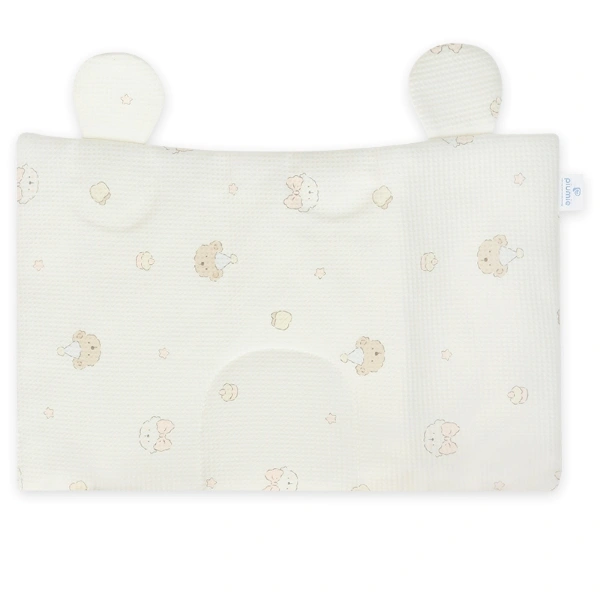 Gối mây cotton Piumie - Gấu nơ hồng