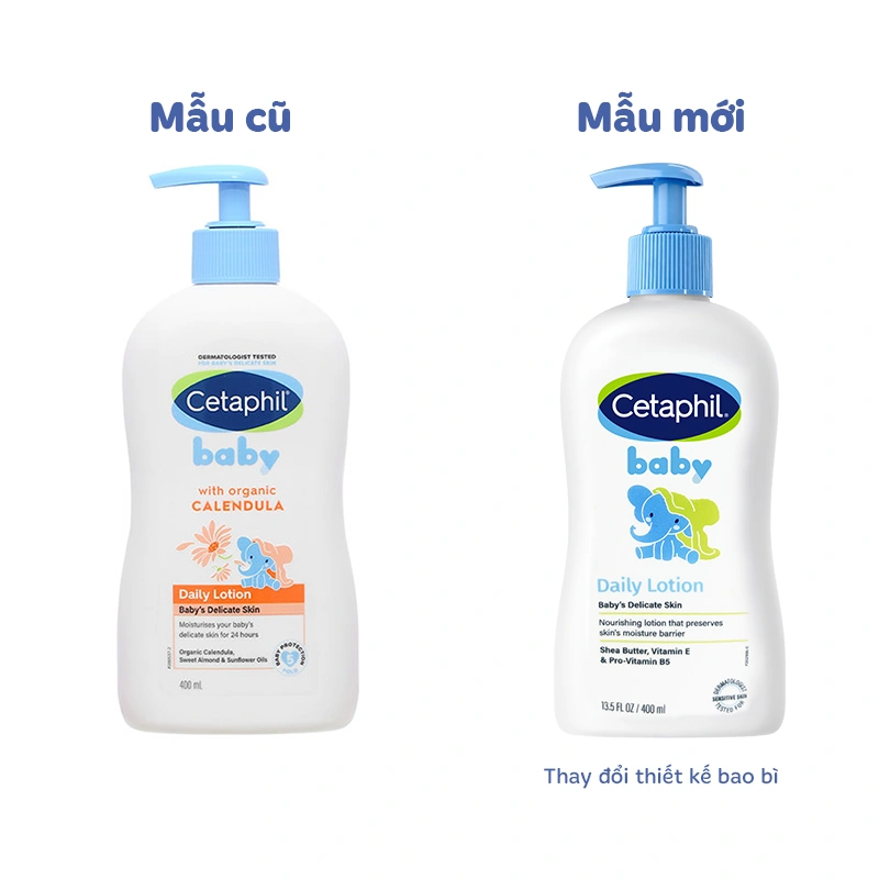 Sữa dưỡng da chiết xuất hoa cúc cho bé Cetaphil Baby Daily Lotion 400 ml - Giao bao bì ngẫu nhiên 2