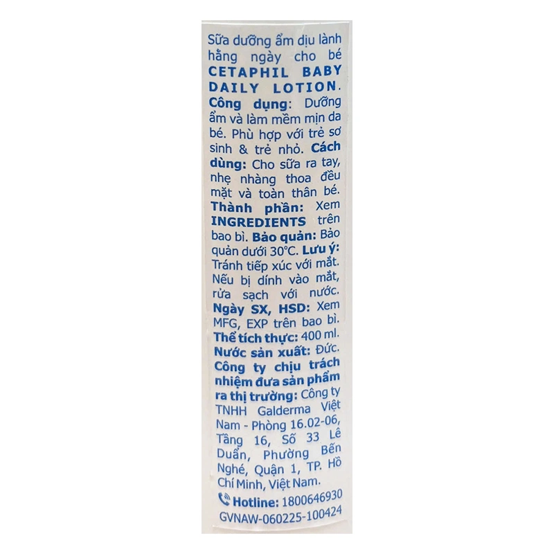Sữa dưỡng da chiết xuất hoa cúc cho bé Cetaphil Baby Daily Lotion 400 ml - Giao bao bì ngẫu nhiên 4
