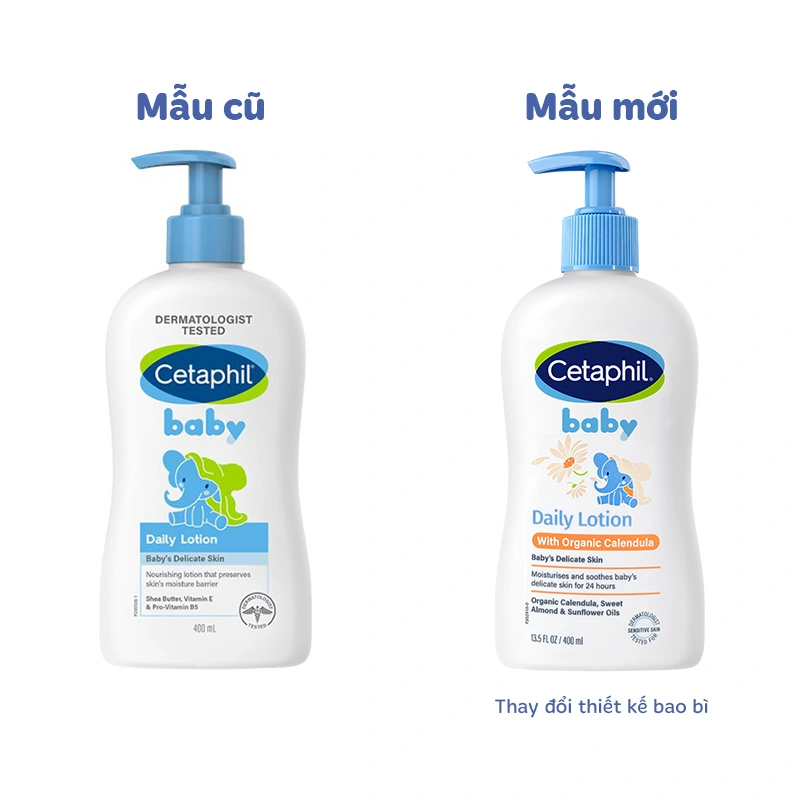 Sữa dưỡng da chiết xuất hoa cúc cho bé Cetaphil Baby Daily Lotion 400 ml - Giao bao bì ngẫu nhiên 7