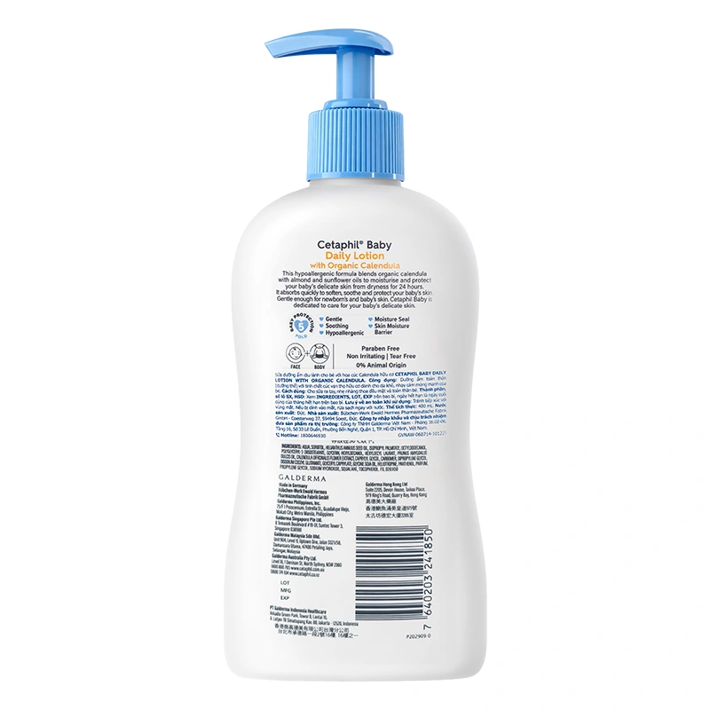 Sữa dưỡng da chiết xuất hoa cúc cho bé Cetaphil Baby Daily Lotion 400 ml - Giao bao bì ngẫu nhiên 8