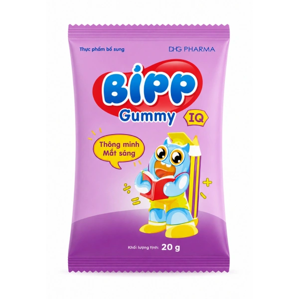 Kẹo dẻo Bipp Gummy IQ bổ sung DHA hỗ trợ phát triển não bộ và thị giác