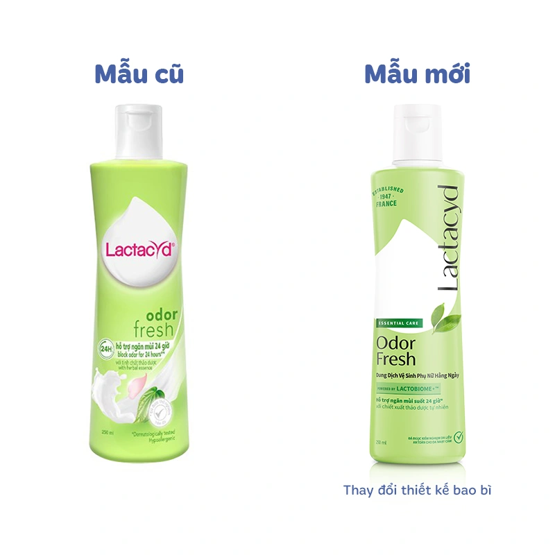 Dung dịch vệ sinh phụ nữ Lactacyd Odor Fresh hương tươi mát 250 ml - Giao bao bì ngẫu nhiên 2