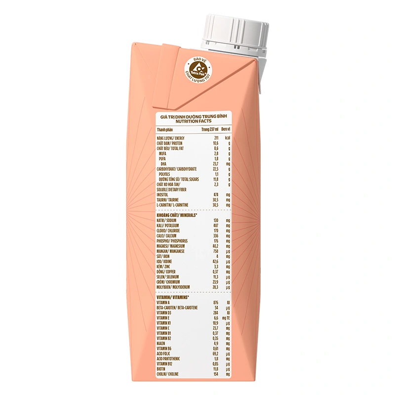 Lốc 3 sữa nước dinh dưỡng người lớn Vinamilk Sure Dicerna hương tự nhiên 237 ml 6