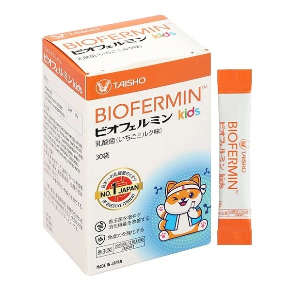 Men vi sinh Biofermin Kids hỗ trợ cải thiện hệ vi sinh đường ruột