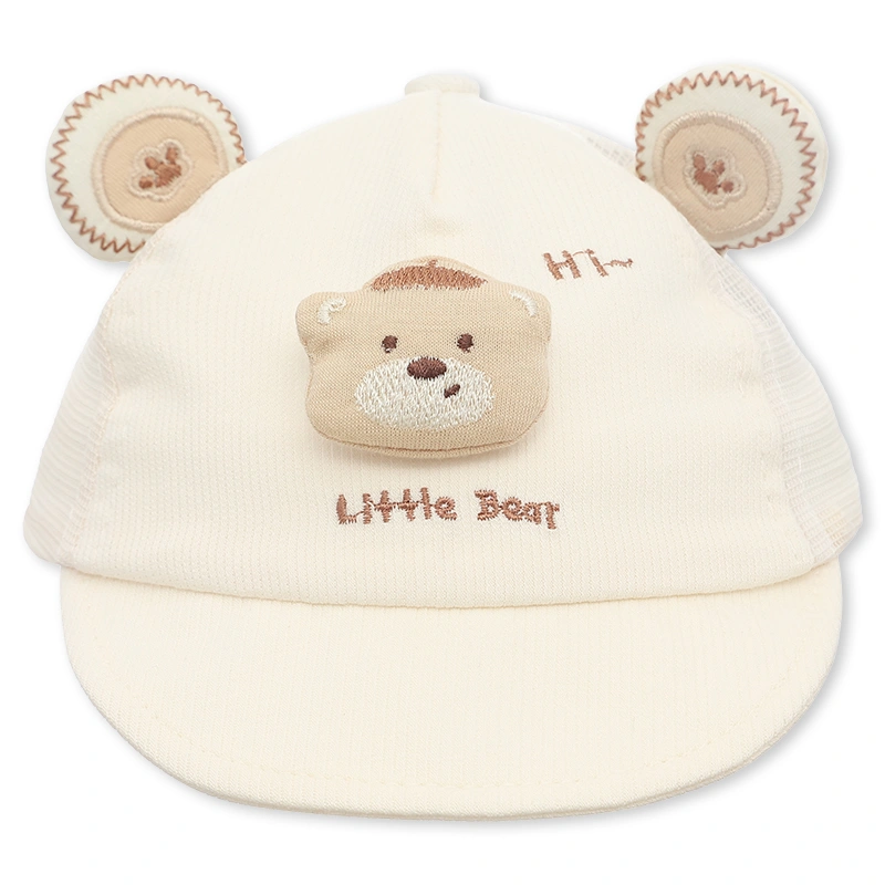 Nón kết cho bé TOP KIDS Gấu bear màu be nâu 2