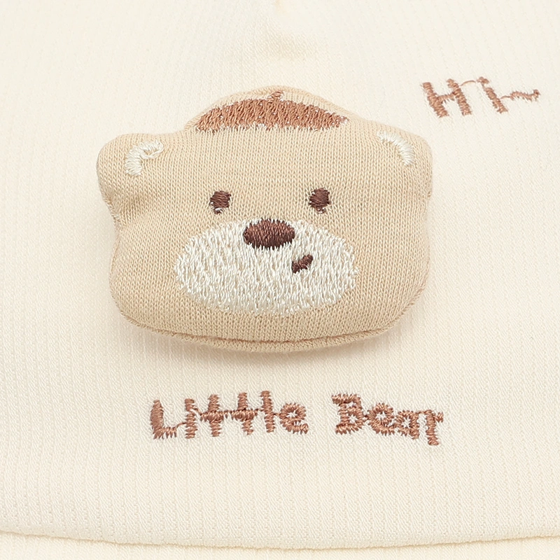 Nón kết cho bé TOP KIDS Gấu bear màu be nâu 5