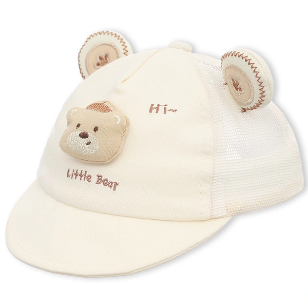 Nón kết TOP KIDS Gấu bear màu be nâu