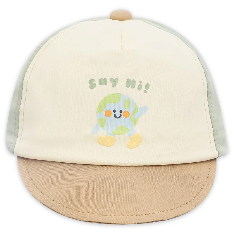 Nón kết cho bé TOP KIDS Say Hi màu xanh be 10