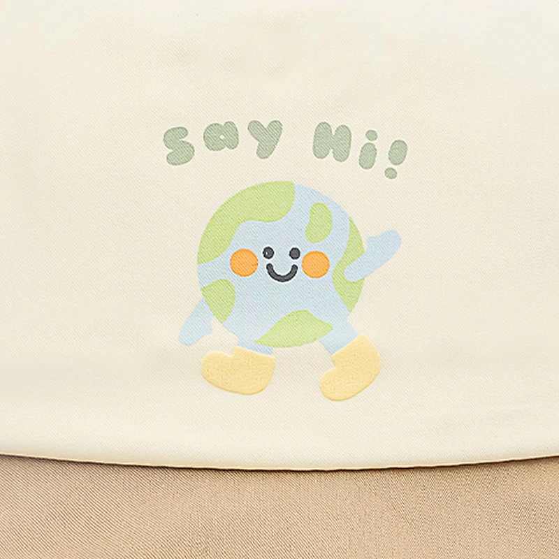Nón kết cho bé TOP KIDS Say Hi màu xanh be 13
