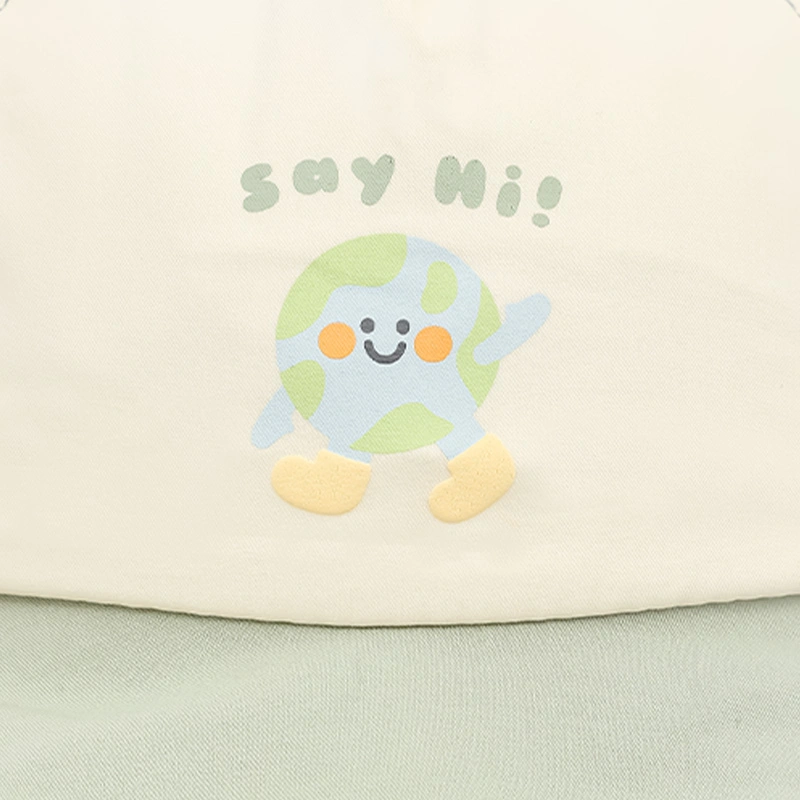 Nón kết cho bé TOP KIDS Say Hi màu xanh be 5
