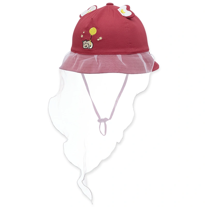Nón vành cho bé Duy Ngọc 5463 Hippo màu đỏ 2