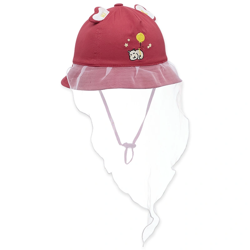 Nón vành cho bé Duy Ngọc 5463 Hippo màu đỏ 3