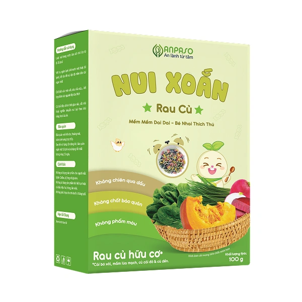 Nui xoắn rau củ Anpaso