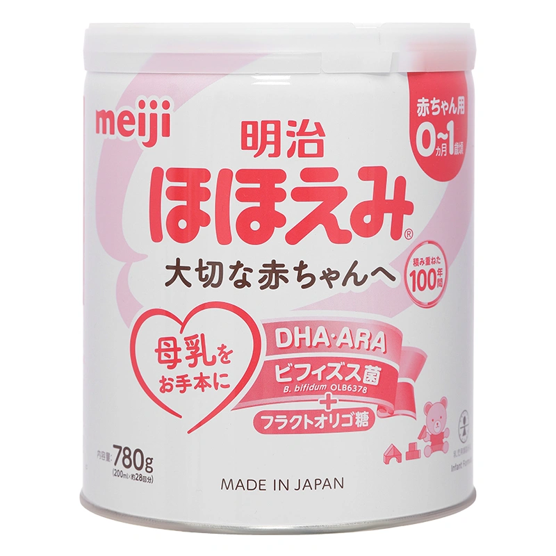 Sữa bột nội địa Nhật Meiji Hohoemi Milk hồng 780g (0 - 12 tháng) - Mẫu mới 2