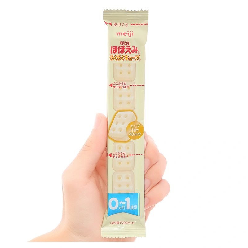 Sữa bột nội địa Nhật dạng thanh Meiji Hohoemi Raku Raku Cube 810g (0 - 12 tháng) - Mẫu mới 9