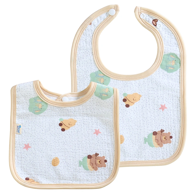 Set 2 yếm ăn cho bé muslin TOP KIDS (từ 0 tháng) - Mẫu ngẫu nhiên 2