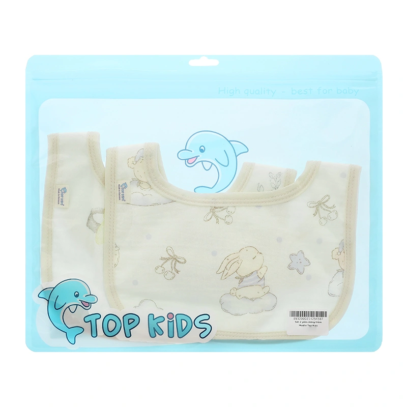 Set 2 yếm ăn cho bé muslin TOP KIDS (từ 0 tháng) - Mẫu ngẫu nhiên 13