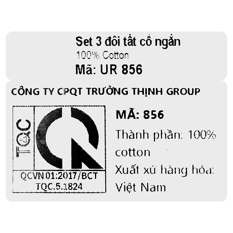 Set 3 tất sơ sinh cổ ngắn Ualarogo UR856 - Giao màu ngẫu nhiên 7