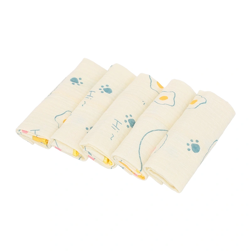 Set 5 cái khăn sữa cotton TOP KIDS 2 lớp 30x30 cm - Màu ngẫu nhiên 18