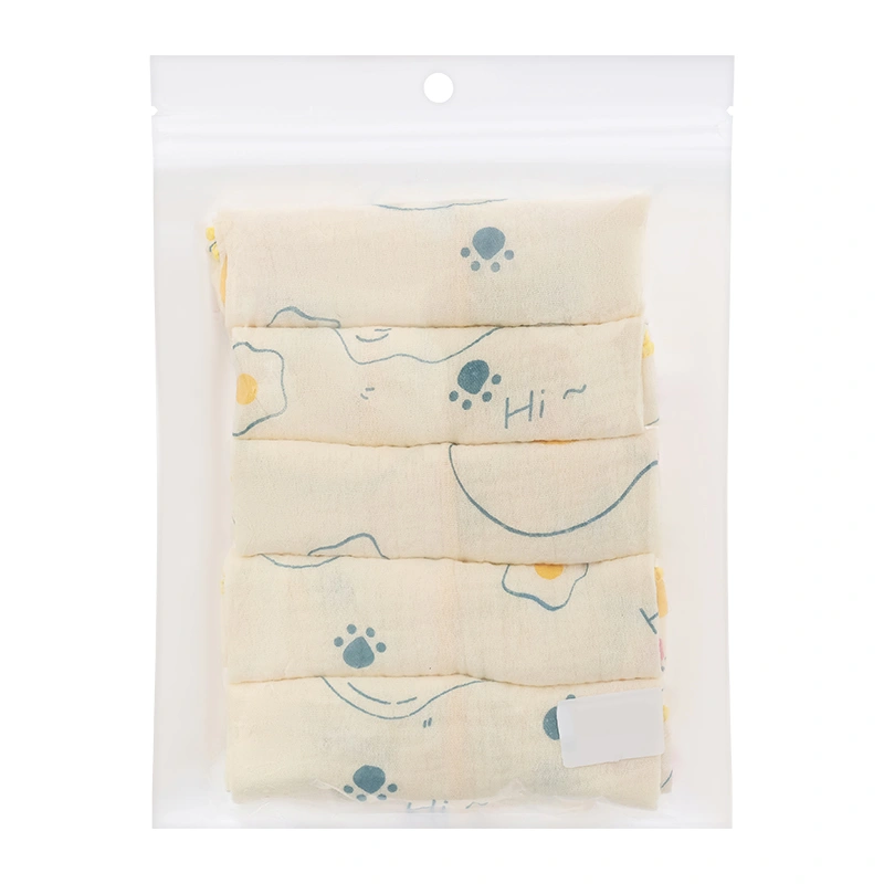 Set 5 cái khăn sữa cotton TOP KIDS 2 lớp 30x30 cm - Màu ngẫu nhiên 19