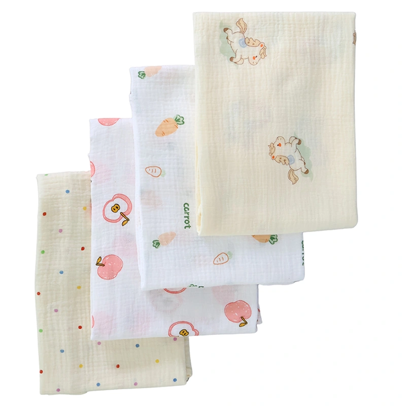 Set 5 cái khăn sữa cotton TOP KIDS 2 lớp 30x30 cm - Màu ngẫu nhiên 3
