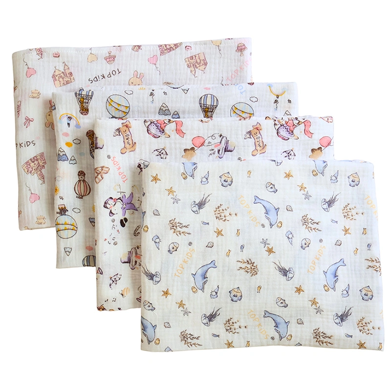 Set 5 cái khăn sữa cotton TOP KIDS 2 lớp 25x25 cm - Hoạ tiết ngẫu nhiên 4