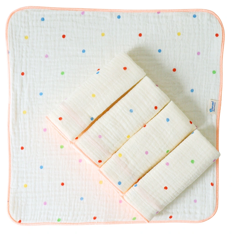 Set 5 cái khăn sữa cotton TOP KIDS 4 lớp 25x25 cm - Màu ngẫu nhiên 11
